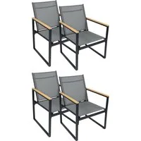VCM Gartenstuhl Volasi 83x54x65cm (4 St), 4-tlg. Set, Gartenstühle, Gartenmöbel, Hochlehner