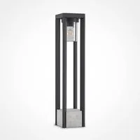 Lucande Außen-Stehlampe Kalisa, Metall, Alu IP44, 1 x 40 W