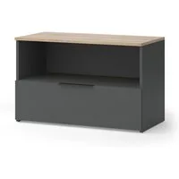 Vicco Kommode Wido, Anthrazit/Sonoma, 80 x 50 cm mit 1 geschlossenem Fach (1 St)