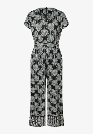 MORE & MORE - Gemusterter Jumpsuit schwarz - Gr. - 40