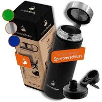 coolrhino Isolierflasche rhinoTherm Edelstahl Trinkflasche 530 ml / 950 ml, Kohlensäure geeignet, BPA-frei Thermosflasche doppelwandig