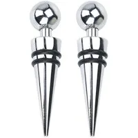 Excellent Houseware Flaschenverschluss Mehrweg-Weinkorken, Metall, 2er-Set, (2er-Set)