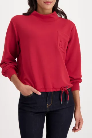 monari - Sweatshirt mit 3D-Druck chimney red - Gr. - 40