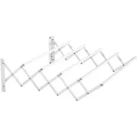 MC Star Wäscheständer Wandtrockner 57,5cm platzsparender für drinnen und draußen Metall, in Weiß 63,5 x 60 x 20 cm