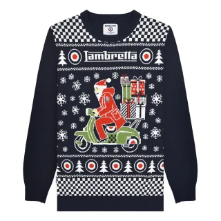 Lambretta - "AW25" Pullover für Herren, weihnachtliches Design (Marine)