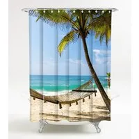 Sanilo Duschvorhang Holiday 180 x 200 cm, 100% wasserdicht, Anti-Schimmel-Effekt, hochwertige Qualität