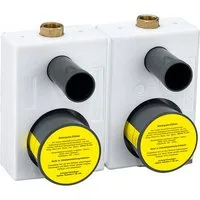 Wassergeräte Kaltwasserzähler Montageblock WG-TEC 3000 Koaxial doppelt für Unterputz Wasserzähler