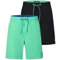 riverso Badeshorts Herren Badehose RIVDavid Regular Fit (2-St) Sportshorts mit Kordelzug