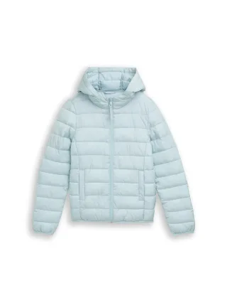 Denim Tom Tailor - Lightweight Steppjacke mit Kapuze new ice blue - Gr. - XXL