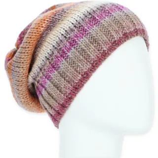 Halsüberkopf Accessoires - Beanie Rippe BW-Fleece innen taupe - Gr. - OS