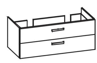 Artiqua 414 Waschtischunterschrank für Venticello 4111DG Weiß Hochglanz, 414-WU2L-V115-7016-68 414-WU2L-V115-7016-68
