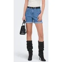 ONLY Jeansshorts ONLLAURA HW FOLD UP SHORT BOX DNM Baumwoll-Denim mit Stretch, regular fit, high waist