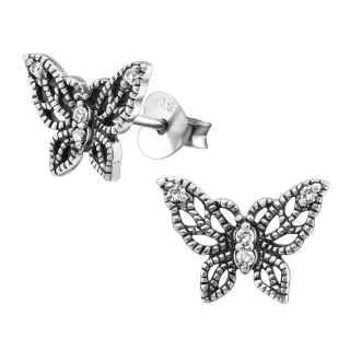 Schmetterling Ohrringe aus 925 Silber