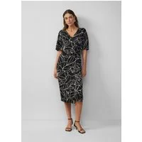 s.Oliver Midikleid Kleid Satinkleid in Wickeloptik mit V-Ausschnitt