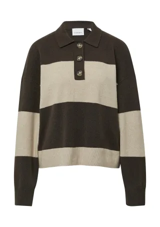 comma - Strickpullover braun|beige - Gr. - 36