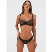 Elegant Love Set: Bügel-BH Besticktes Dessous-Set für Damen: sexy BH und String, Lingerie Set (Set, 2-tlg., mit Tanga) Elegante Unterwäsche, verführerische Reizwäsche, sinnliche Dessous
