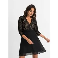 bonprix Midikleid (1-tlg) festlicher Stil, aus Polyester, mit Spitze und Elasthan-Anteil