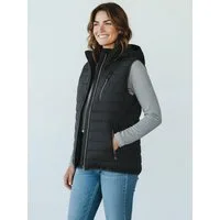 Blue Wave Steppweste Damen Weste Nathalie gesteppt Kapuze - Damenweste Outdoor-Weste leicht Abnehmbare & verstellbare Kapuze, 2-Wege-Reißverschluss, Taschen