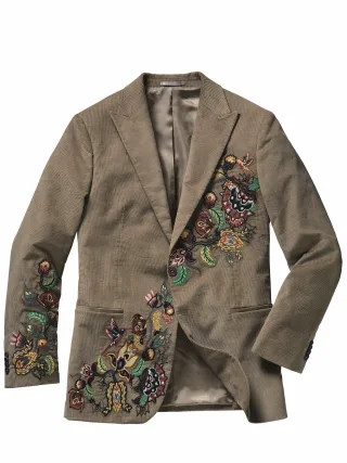 Mey & Edlich Herren Spot-Light-Anzugsakko Beige 98 % Baumwolle, 2 % Elasthan