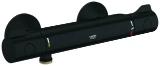 GROHE Thermostat-Brausebatterie Grohtherm 800 102202 Wandm. eigensicher matt black, 1022022430 1022022430