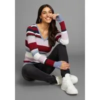 KangaROOS V-Ausschnitt-Pullover mit modernen Streifen