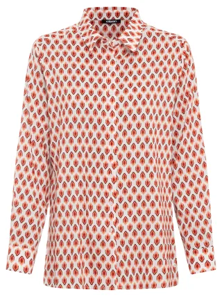Olsen - Blouse Woven Long Sleeves orange - Gr. - 38