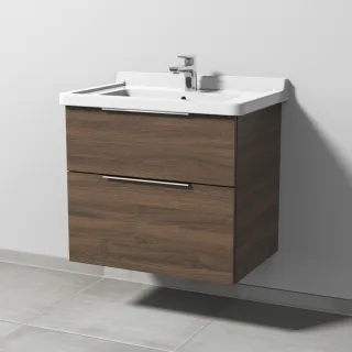 Sanipa 3way Waschtischunterbau zu Duravit Starck 3 Waschtisch mit 2 Auszügen, Eiche-Arizona UM71080
