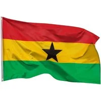 PHENO FLAGS Flagge Ghana Flagge 90 x 150 cm Ghanaische Fahne Ghanafahne (Hissflagge für Fahnenmast), Inkl. 2 Messing Ösen
