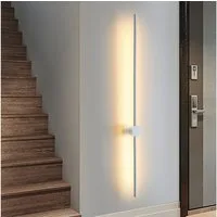 ZMH LED Wandleuchte Innen 60/100CM Weiß Flurlampe Modern 3000K für Wohnzimmer, Augenschutz, LED fest integriert, Warmweiß, Schwenkbar 90° Bettlampe für Flur Treppenhaus