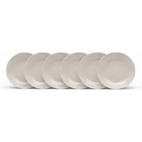 van Well Dessertteller Malmö, Teller 20 cm, 6 Stück, (6 St), Teller Set, Steingut, spülmaschinen-/mikrowellengeeignet