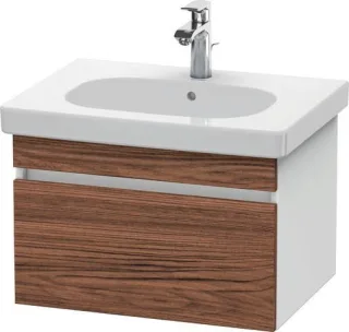 Duravit DuraStyle Waschtischunterbau wandhängend Nussbaum dunkel & Weiß Matt 600x453x398 mm - DS6383 DS638302118
