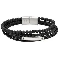 Bruno Banani Lederarmband Schmuck, mit Lavastein
