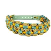 Tierluxe Hunde-Halsband Welle, Paracord, Biothane, Handgemacht