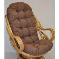Rattani Sesselauflage Polster Rattan für Schaukelstuhl Drehsessel L 135 cm Color dunkelbraun