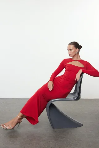 Gerade geschnittenes, mittellanges Cocktailkleid für Damen