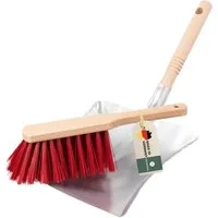 Hovedal Kehrgarnitur Kehrblech und Handfeger, Kehrset, Kehrgarnitur ideal für Garten Aussen, Handfeger mit Kehrblech für Draussen, Kehrblech Draußen