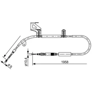 Bosch Handbremsseil hinten links Audi A6 C5
