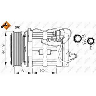 NRF Klimakompressor Volvo 850 C70 S70 S80 V70