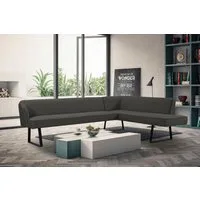 exxpo - sofa fashion Eckbank Americano, mit Keder und Metallfüßen, Bezug in verschiedenen Qualitäten