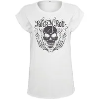 Youth Designz Print-Shirt "Skull Rock N Roll" Damen T-Shirt Statement oder Geschenk Frauen Motiv mit stylischen Aufdruck für Musik fans