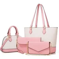 OKWISH Henkeltasche Umhängetasche Handtasche Tragetasche Aktentasche Tasche (Schultertasche Arbeitstasche Messenger-Tasche Top Griff Schultergurt, 4-tlg., Bürotasche, Ledertasche, Unitasche, Freizeittasche), für Frau Frauen Jungen Freizeit Business S