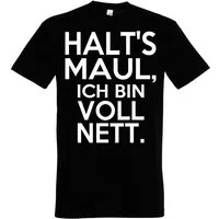 Youth Designz Print-Shirt Herren T-Shirt "Halts Maul ich bin voll nett" Print lustig Statement mit lustigen Aufdruck für Männer als Geschenk