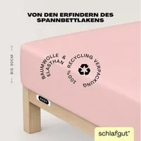Schlafgut Spannbettlaken EASY JERSEY ELASTHAN Bettlaken, 170 g/m², 95% Baumwolle, 5% Elasthan, Jersey, Gummizug: rundum, (1 Stück), Spannbettlaken bis 30 cm Höhe, bügelfrei, pflegeleicht, perfekter Sitz