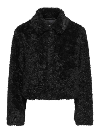 ONLY - ONLGINNY SHORT TEDDY JACKET OTW Black - Gr. - M