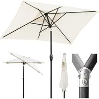 Sekey Sonnenschirm Rechteckige Sonnenschirme Kippbar mit Kurbel Gartenschirm groß, Sonnenschutz UV50+, Gartenschirm Knickbar, für Garten, Terrasse