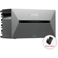 Anker Balkonkraftwerk SOLIX Solarbank 2 E1600 Pro Speicher+Smart Meter+0/1/2/3 BP1600, 800 W, (Set, 1600Wh All-in-One Stromspeicher inkl. Smart Meter), IP65, Stromspeicher, LiFePO4