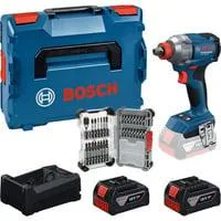 Akku-Drehschlagschrauber Set GDX 18 Volt 285 Nm mit 2 Akkus 5,0 Ah und 31-teiligem Bit-Set in L-BOXX, Werkzeug-Set Boxed