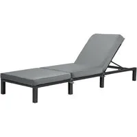 SVITA Gartenliege PEACH, 1 St., Gartenliege, Polyrattan, Lounge Design, Garten Garnitur