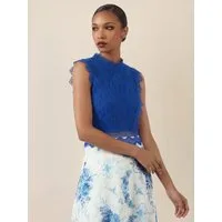 Apart Abendkleid mit Spitze und floralem Rock
