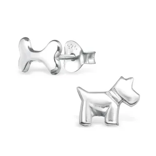 Hunde Ohrringe aus 925 Silber